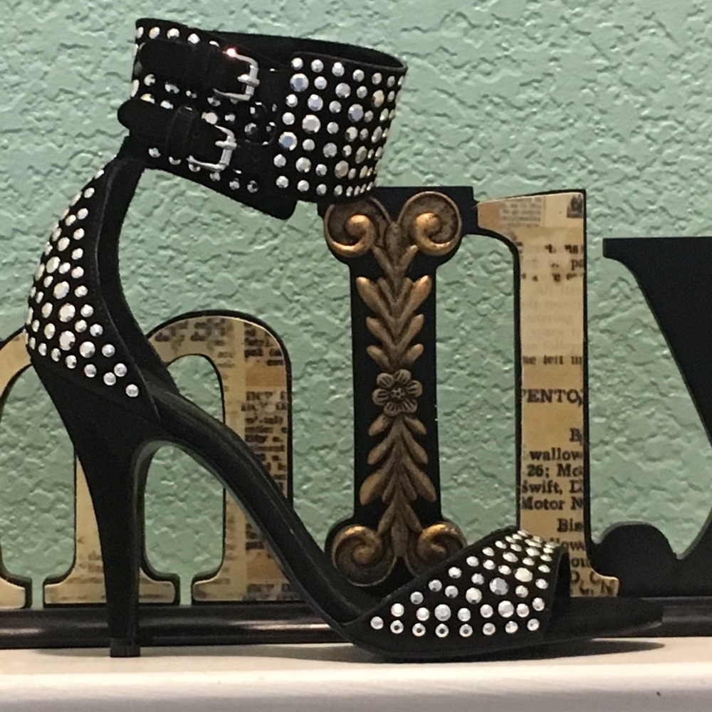 Top Heels Co Tiffany Black Sandals - Picture 2 of 5